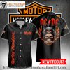 Black and White Custom Harley Davidson Aloha Shirt