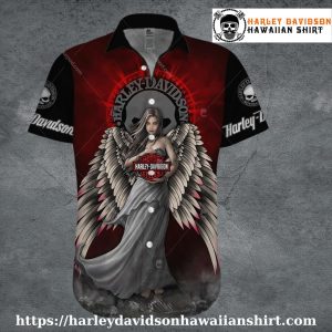 Angel of Judgement Harley Davidson Aloha Shirt for Women