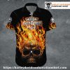 Blue Skull Split Harley Davidson Hawaiian Shirt for Men