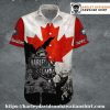 Canada Flag Rider Harley Davidson Hawaiian Shirt for Men