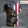 Camo Skull Crest Harley Davidson Hawaiian Shirt for Men