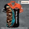 Dual Skull Flame Harley Davidson Hawaiian Shirt Men