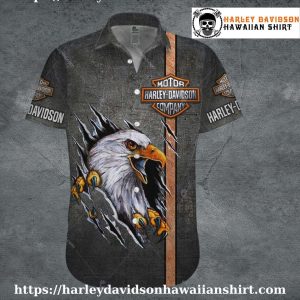 Eagle Claw Tear Harley Davidson Hawaiian Shirt for Men