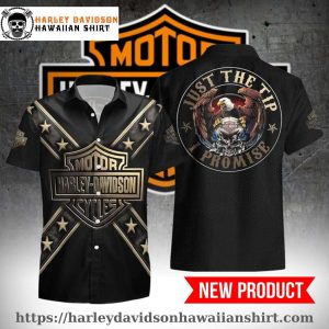 Eagle Skull Crest Harley Davidson Aloha Shirt