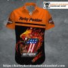 Fiery Phoenix Harley Davidson Aloha Shirt for Men