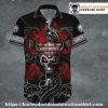 Flaming Skull Harley Davidson Aloha Shirt for Men