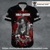 Gas Mask Beauty Harley Davidson Aloha Shirt for Women