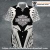 Hex Armor Pattern Harley Davidson Hawaiian Shirt for Men
