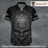 Metallic Skull Banner Harley Davidson Aloha Shirt Men