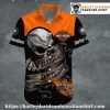 Motorcycle Wheel Design Harley Davidson Hawaiian Shirt
