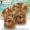 Orange Palm Island Harley Davidson Aloha Shirt for Men
