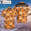 Orange Palm Island Harley Davidson Aloha Shirt for Men