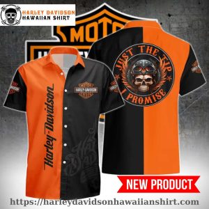 Orange Skull Promise Harley Davidson Hawaiian Shirt