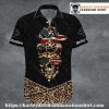 Patriotic Skull Diva Harley Davidson Aloha Shirt for Women
