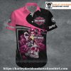 Pink Floral Roses Harley Davidson Hawaiian Shirt for Women