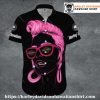 Pink Fairy Skull Harley Davidson Hawaiian Shirt for Women