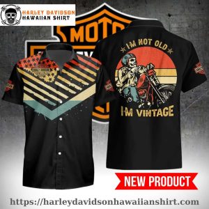 Retro Sunset Rider Harley Davidson Hawaiian Shirt