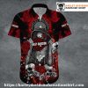 Skull and Roses Tattoo Harley Davidson Hawaiian Shirt for Women