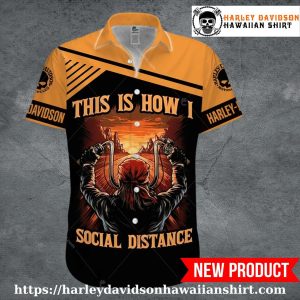Social Distance Rider Harley Davidson Hawaiian Shirt