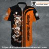 Skull Patch Logo Harley Davidson Hawaiian Shirt for Men