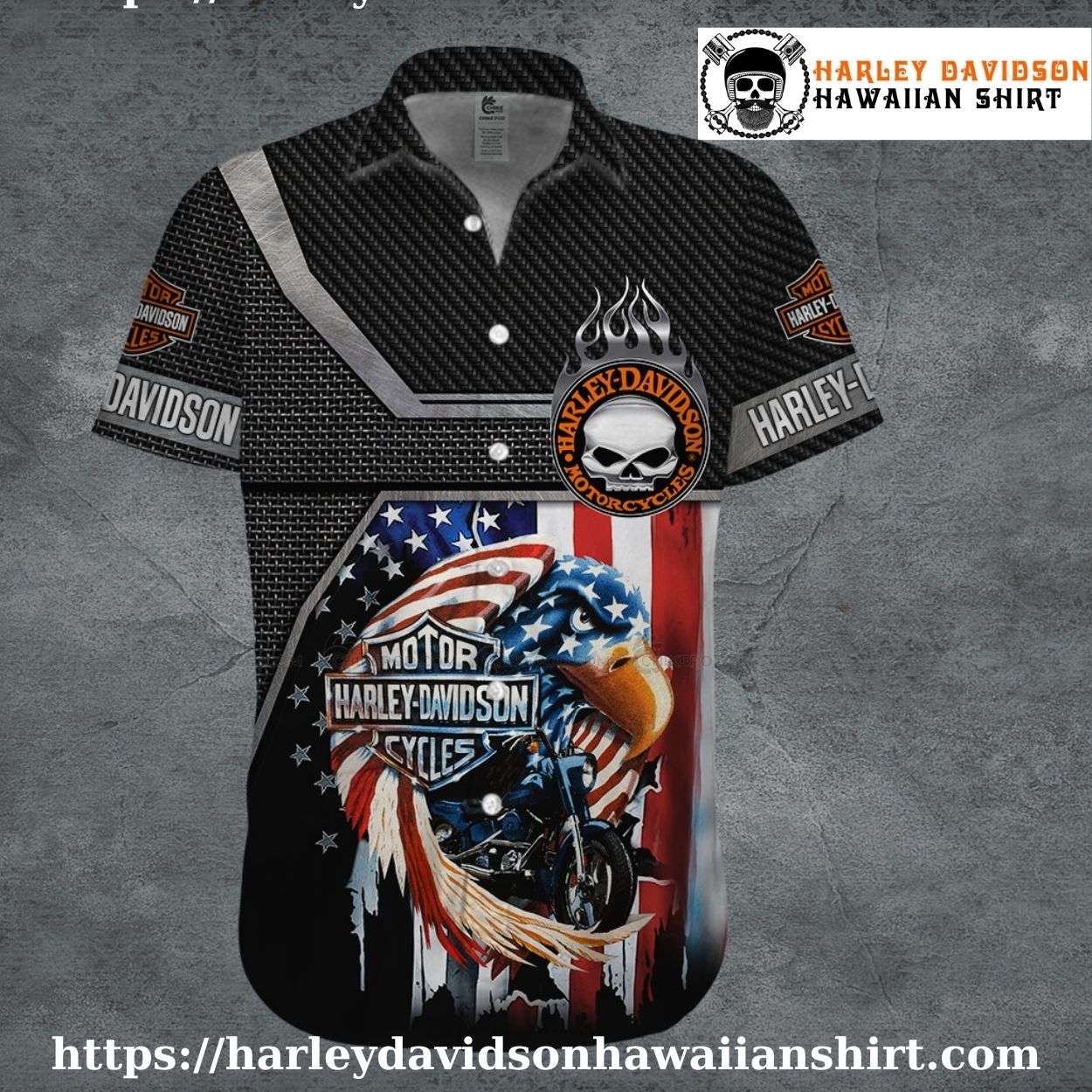 USA Flag Eagle Ride Harley Davidson Hawaiian Shirt USA Flag Eagle Ride Harley Davidson Hawaiian Shirt