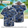 Vintage Motorcycle Blue Harley Davidson Hawaiian Shirt for Men